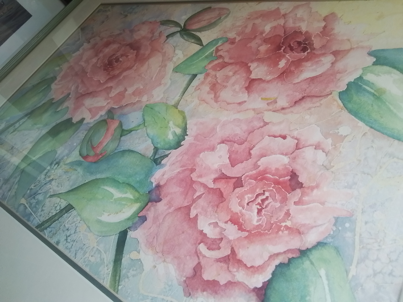 Floral Watercolor Painting Artist Signed Helena 2000 - photo 5