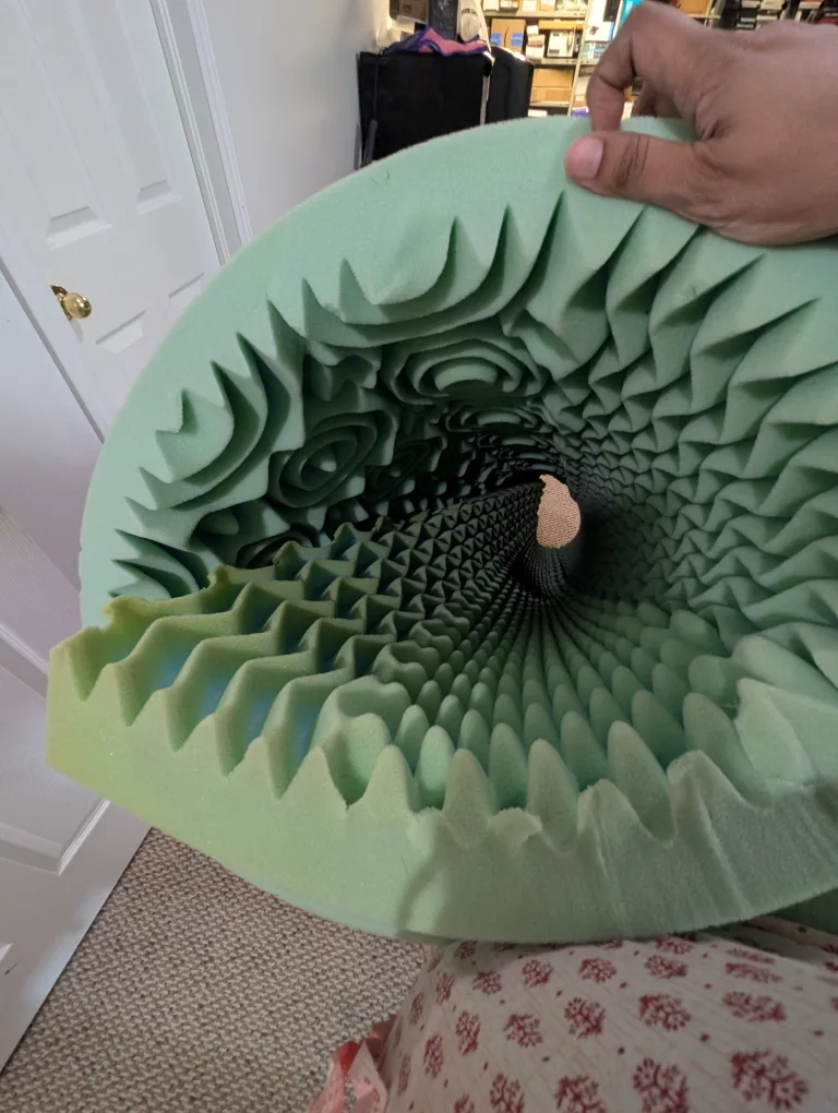 A coustic foam mattress approx 88 inch long and 62 inches wide image indicator(2)