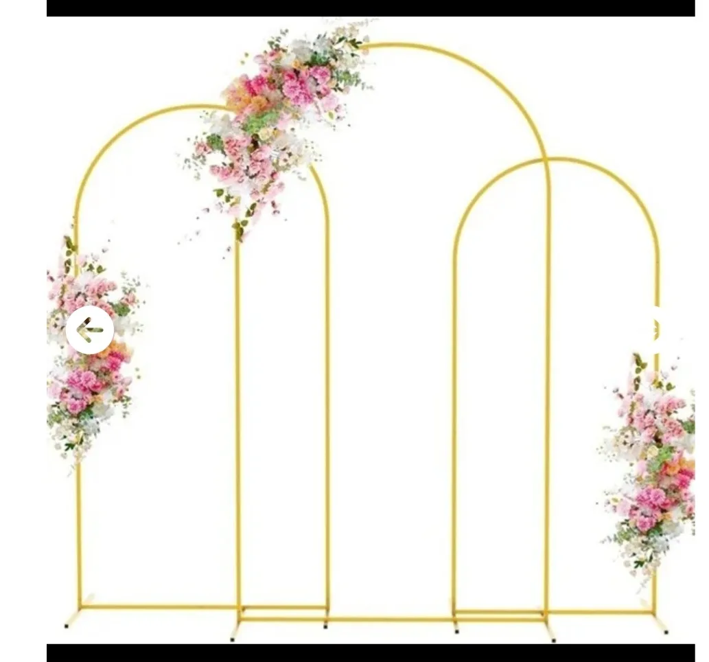 New Wokceer Gold Wedding Arch Backdrop Stand Set 7.2FT 6.6FT 6FT thumbnail