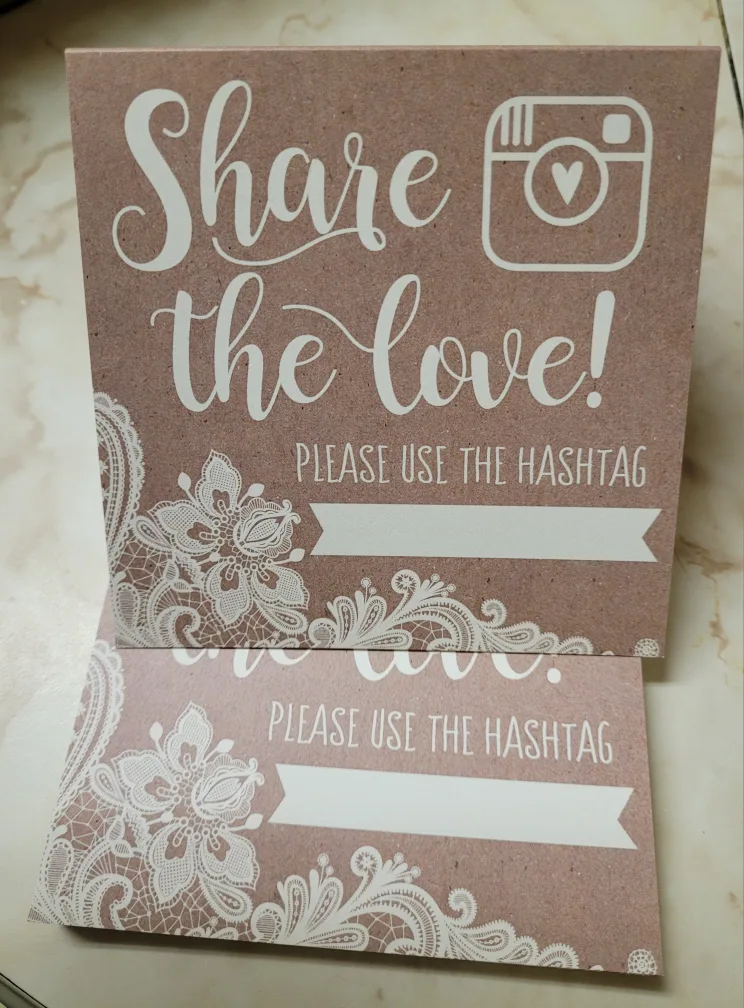 Share the Love Wedding Hashtag Signs image indicator(3)
