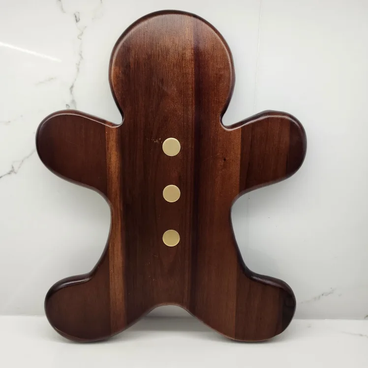 INDIGO Gingerbread Man Wooden Serving Board thumbnail
