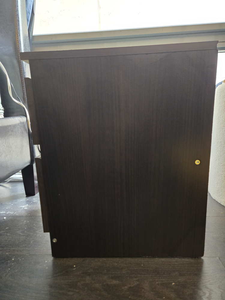 Dark Brown Two-Drawer Nightstand - photo 3