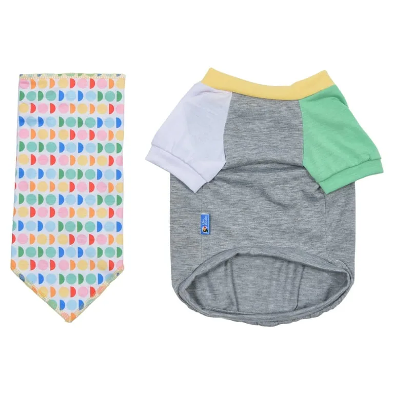 The Dodo Colorblock T-Shirt & Bandana Set - Size L image indicator(2)
