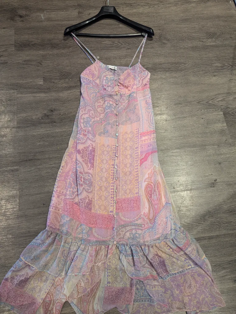 Zara Paisley Print Maxi Dress - Size M image indicator(6)