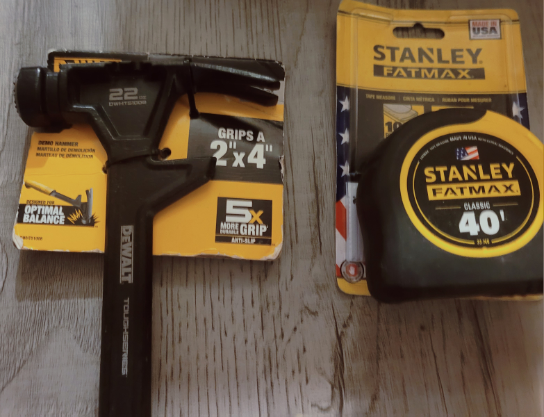 BNNU DeWalt Demo Hammer & BNNU Stanley FatMax Tape Measure