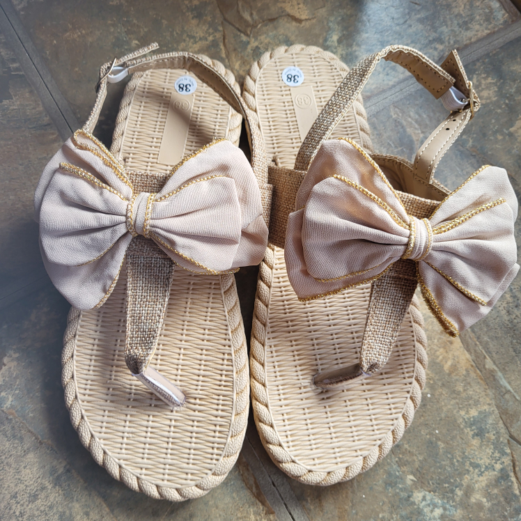 Woven Sandals with Bow - Size 38(US 7.5) - photo 2