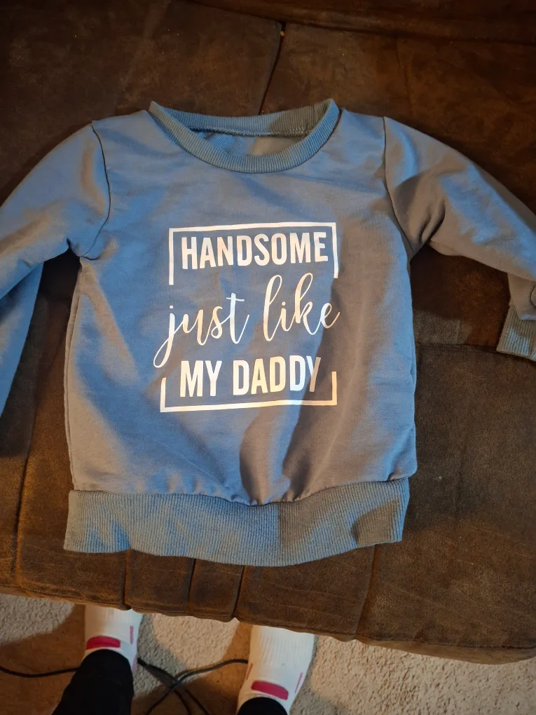Boy's size 12-18m 'Handsome Like Daddy' Sweatshirt thumbnail