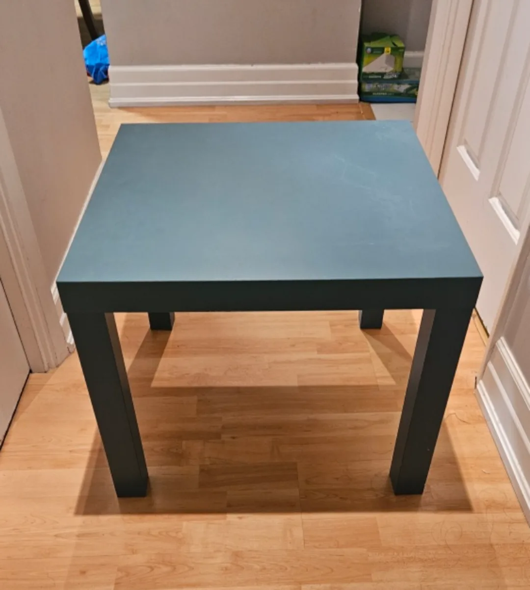 Small Square End Table - Teal Blue image indicator(2)