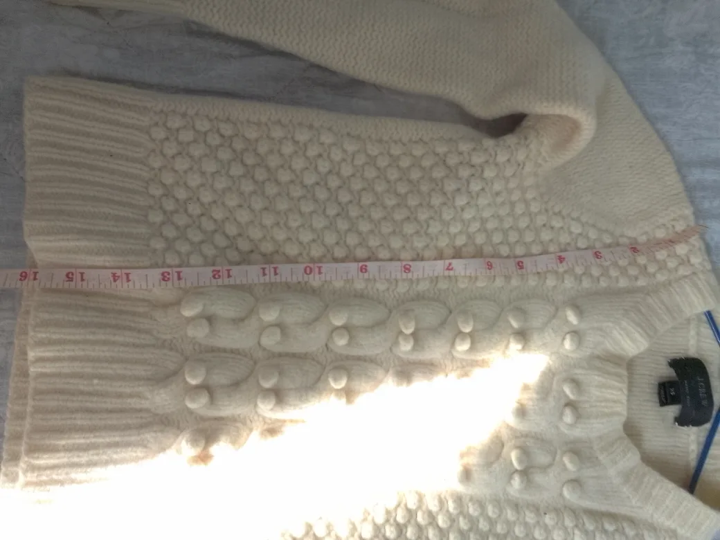 J. Crew Cream Cable Knit Sweater #freecycle 🥕🌟 image indicator(3)