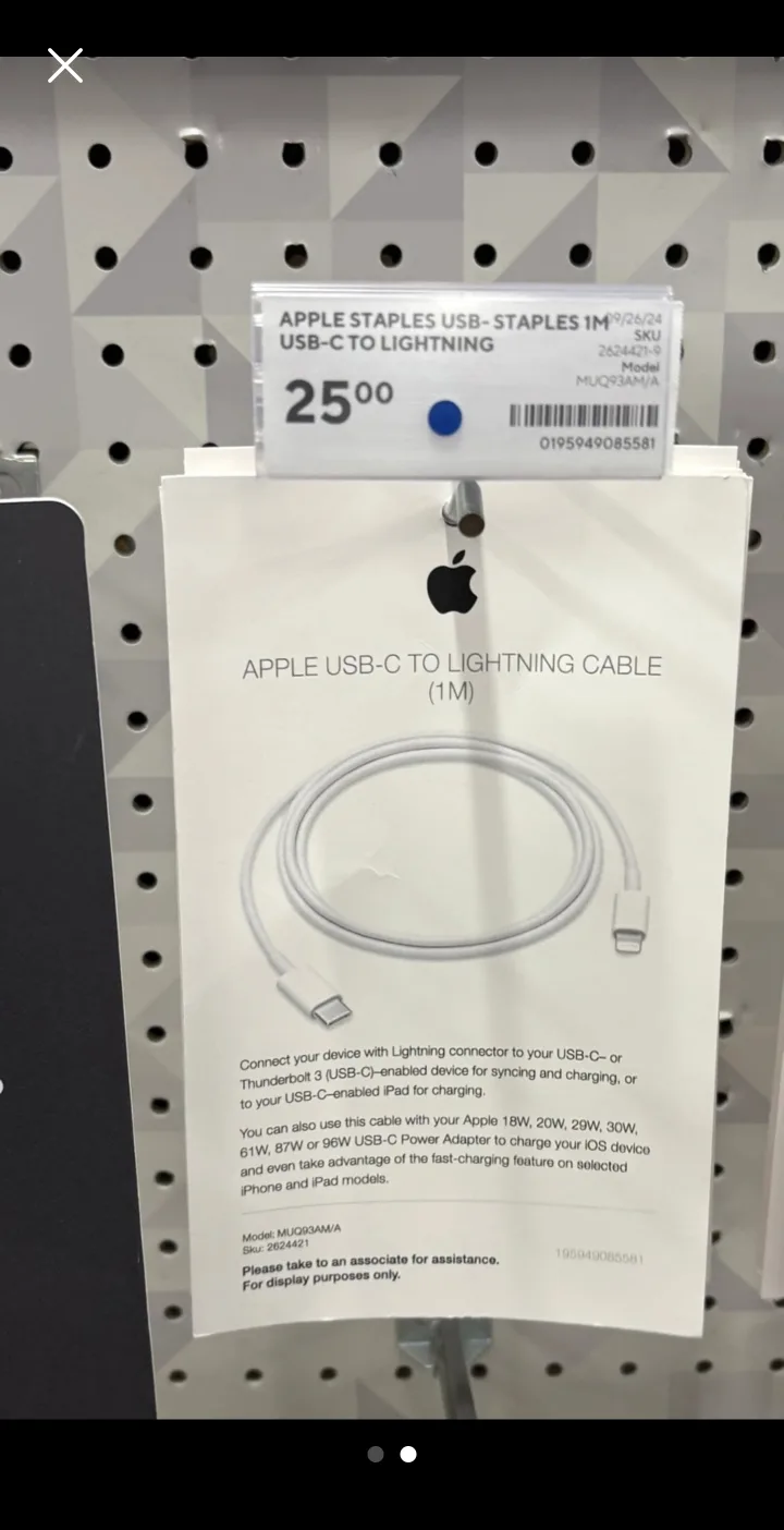 Apple USB-C to Lightning Cable [Brand New] image indicator(4)
