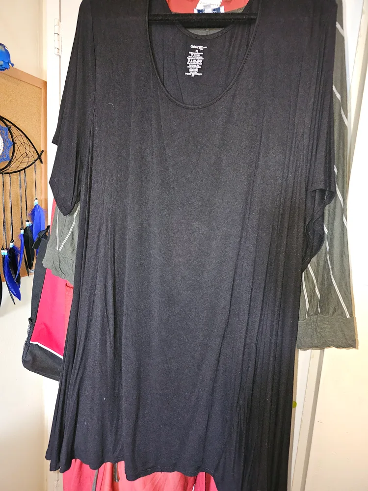 George Plus Size 4X Black shirt A-line thumbnail