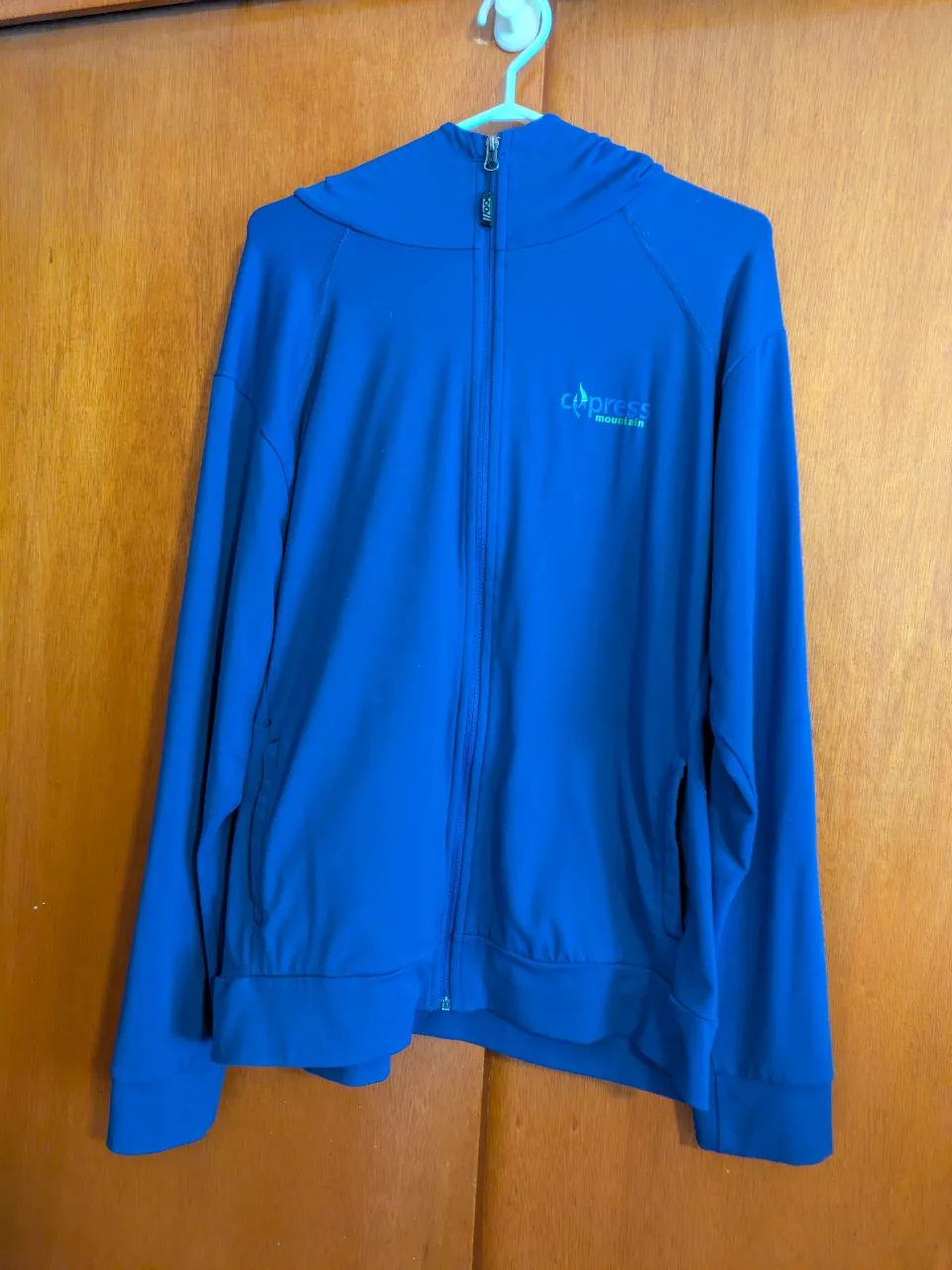 Blue Zip-Up Hoodie - Size L-Made in Canada thumbnail