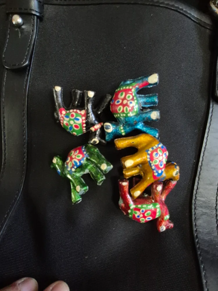 Set of 5 Hand-Painted Camel Figurines image indicator(7)