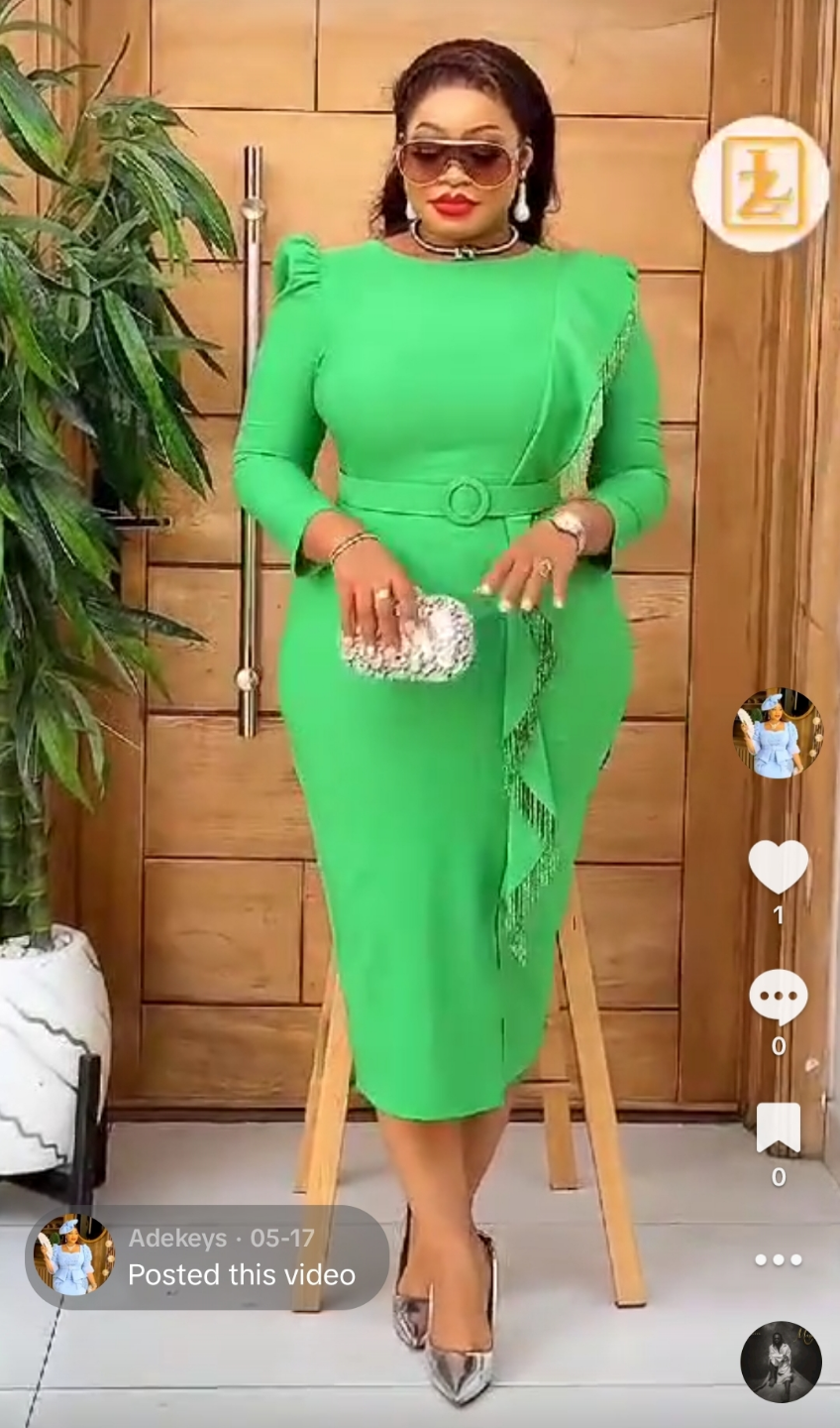 Green long sleeve dress