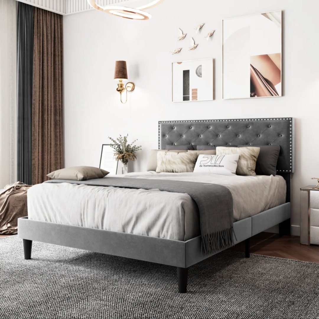 Wayfair King Size Velvet Bedframe - photo 2