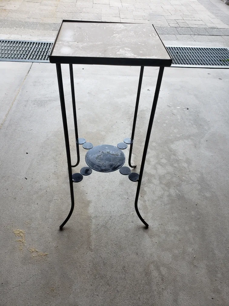 Metal & Ceramic Plant Stand thumbnail