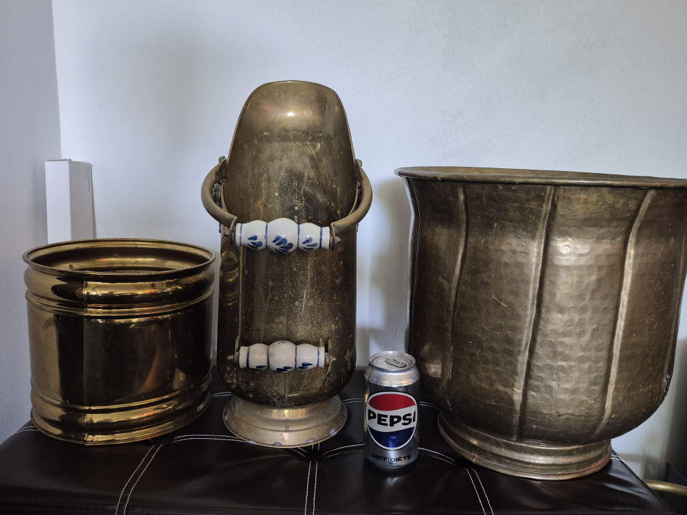 Vintage Brass Planters And Umbrela holders - photo 2