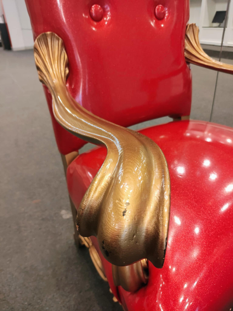 Red & Gold Accent Chair - photo 3