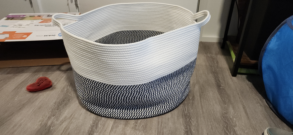 Extra large cotton woven hamper/basket