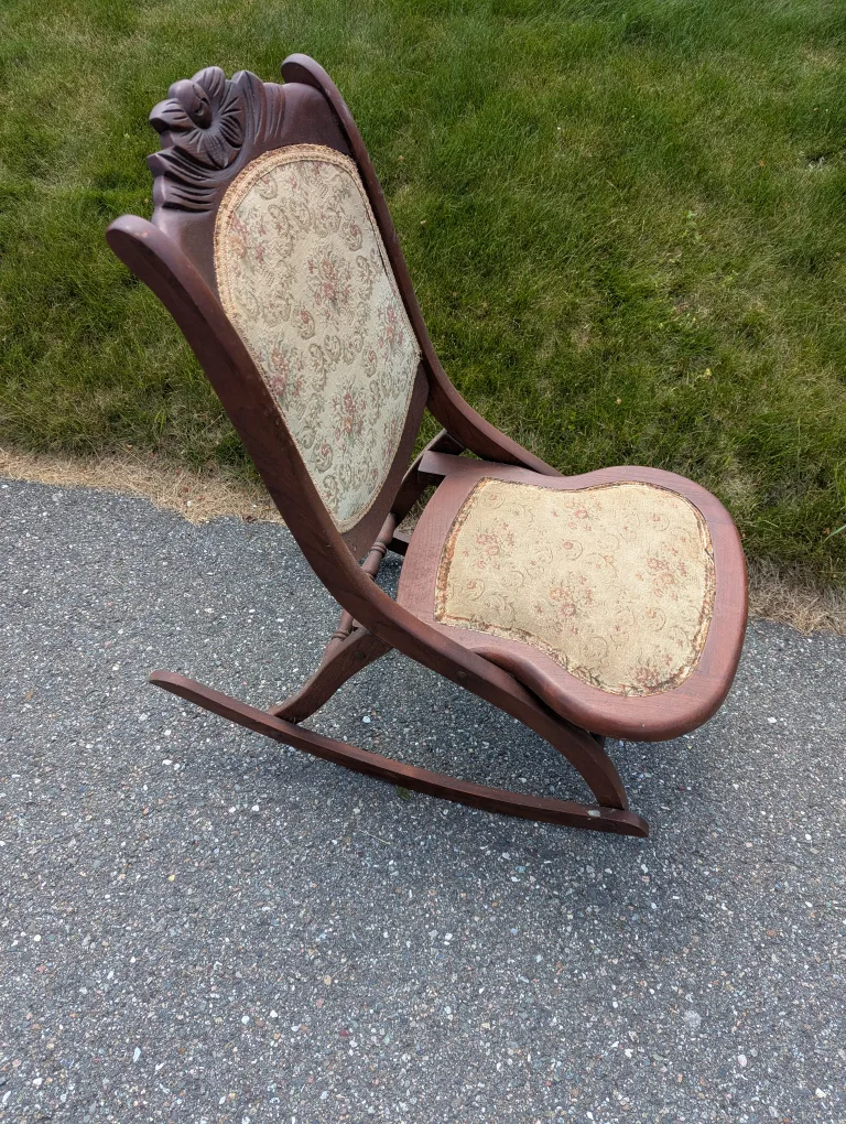Antique Folding Rocking Chair thumbnail
