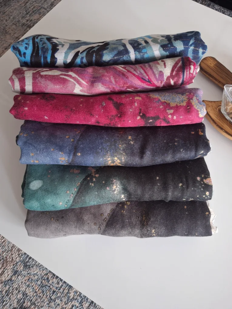 Set of 6 Scarves - Assorted Colours thumbnail