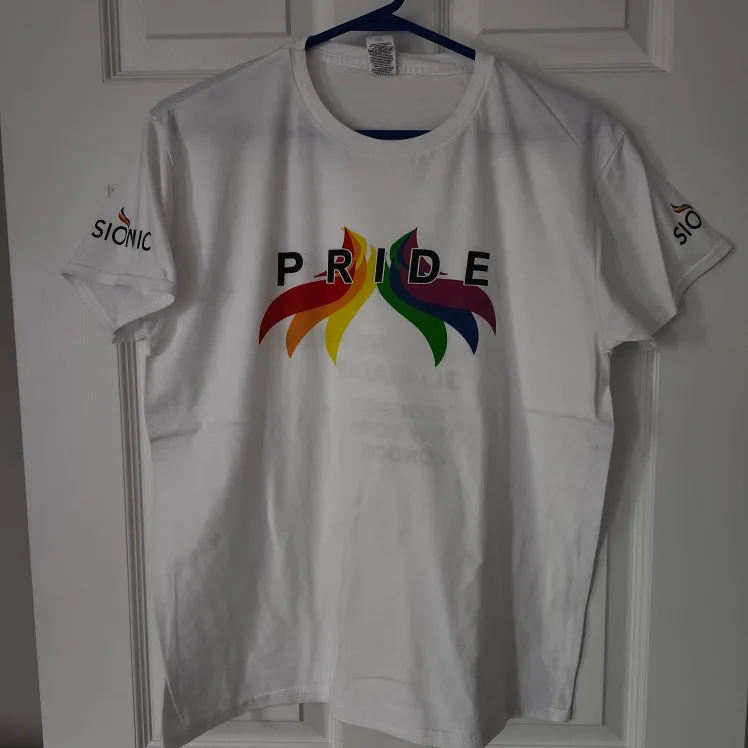 3 PRIDE T-SHIRTS. #L Gender Neutral. $5-$10 image indicator(9)