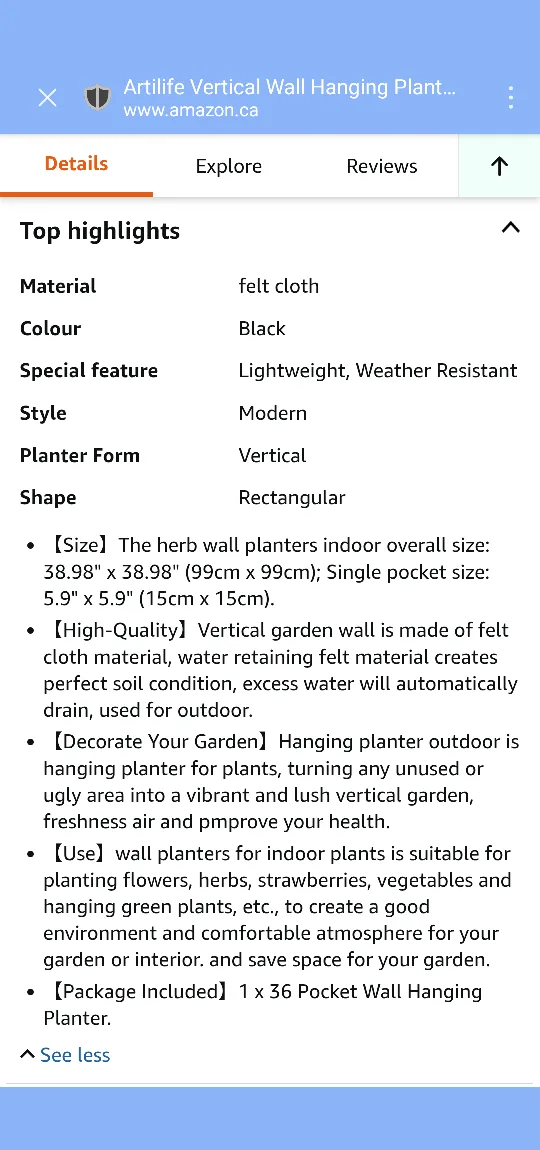 Vertical wall hanging planter image indicator(3)