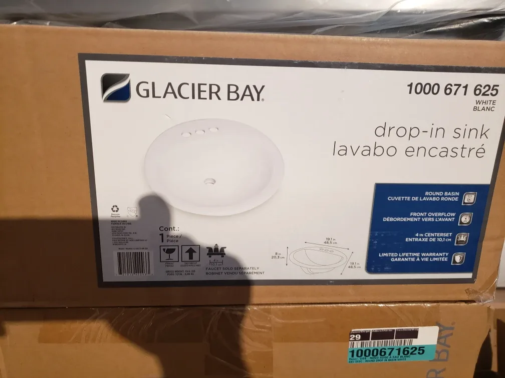 Glacier Bay Drop-in Sink $45each 3 left thumbnail