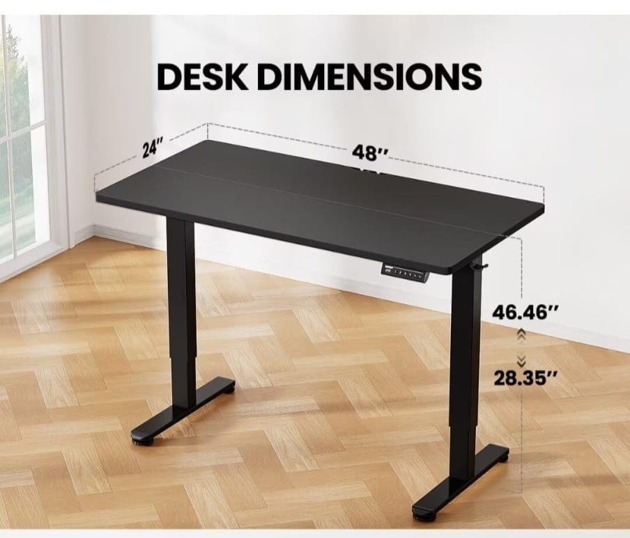 Black Electric Standing Desk