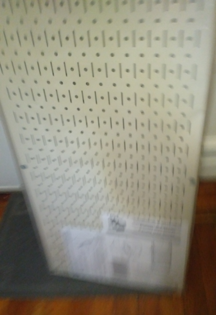 two pegboard Panels white shelves - photo 4