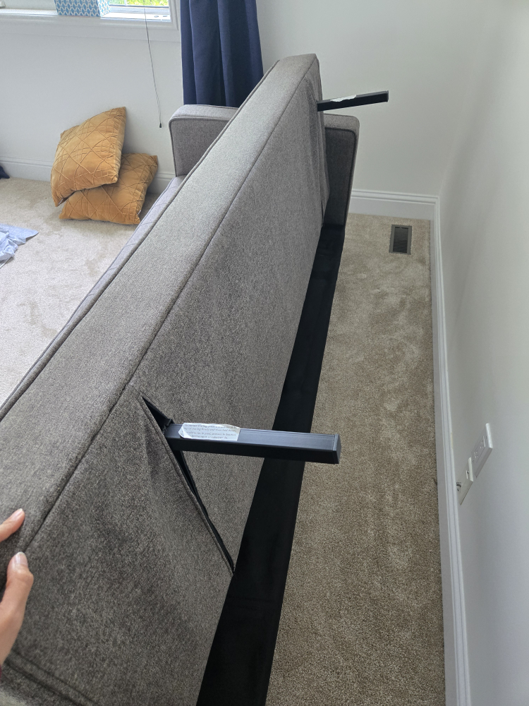 Grey Convertible Futon Sofa Bed - photo 3