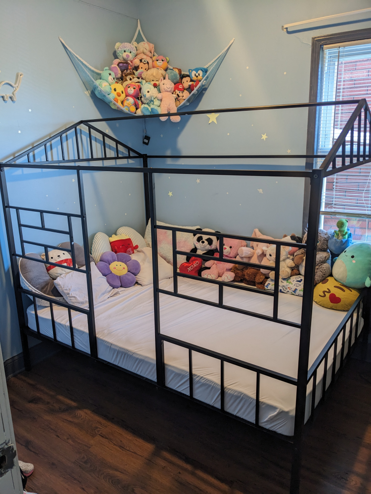 Black Metal Canopy Bed Frame