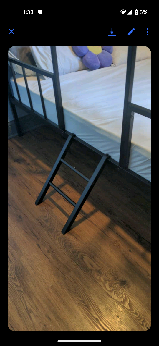 Black Metal Canopy Bed Frame - photo 2