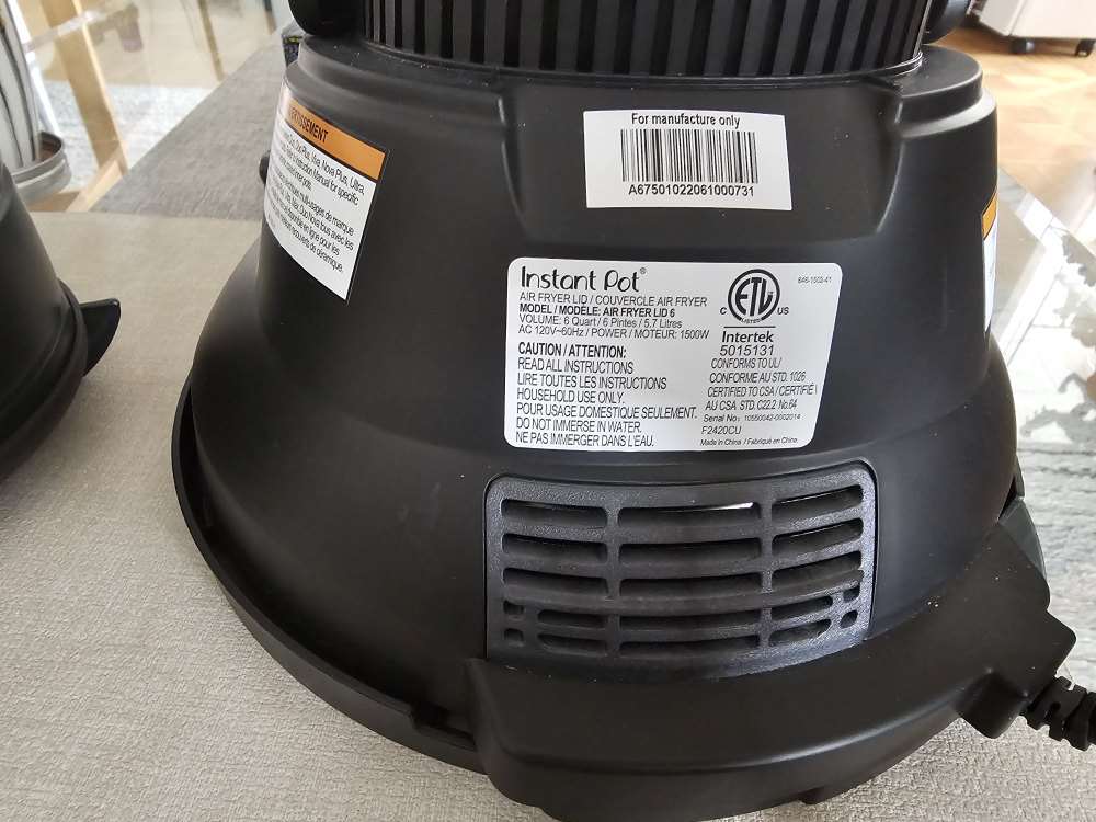 Used Instant Pot Viva and Brand New  Air Fryer Lid Brand New - photo 4