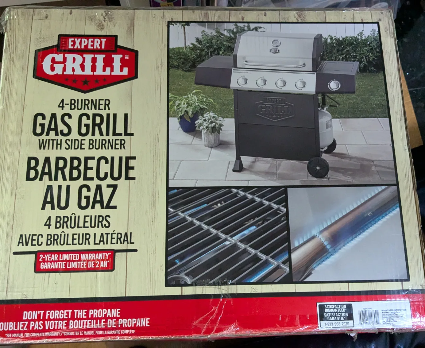 === NEW BBQ Grill 4-Burner Gas Grill With Side Burner thumbnail