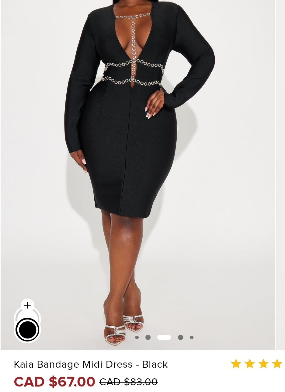 Fashion Nova Kaia Bandage Midi Dress - Black - photo 3