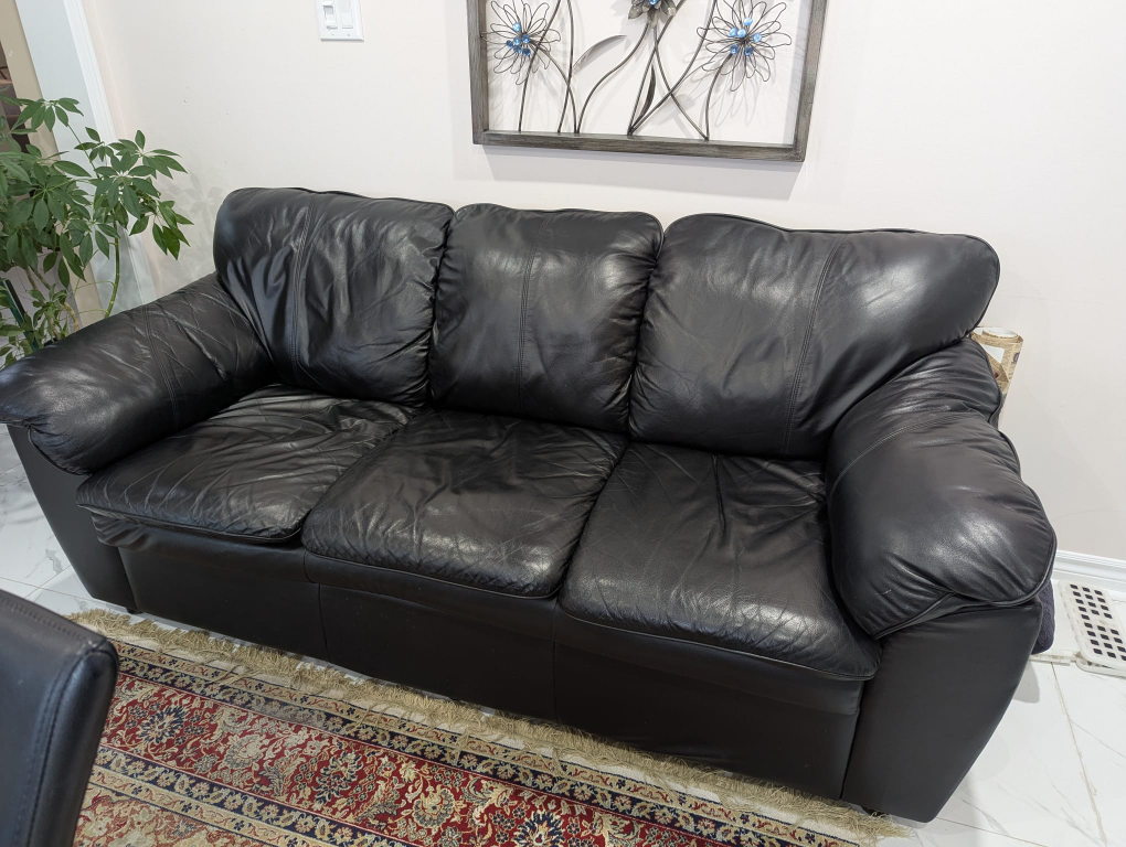 Black Leather Sofa