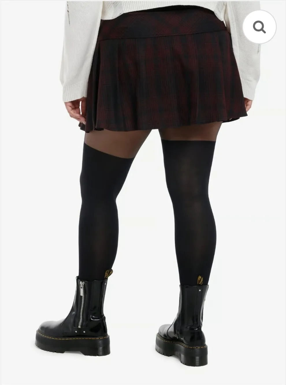 Plaid pleated mini skirt image indicator(5)