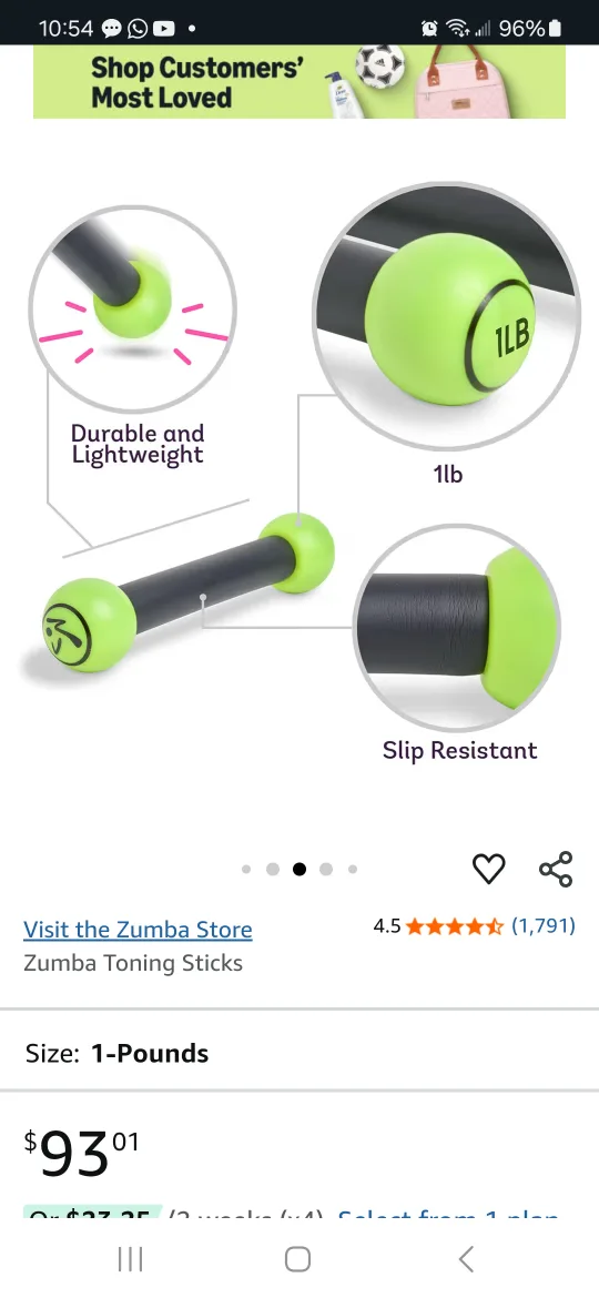 Zumba Gold toning sticks image indicator(2)
