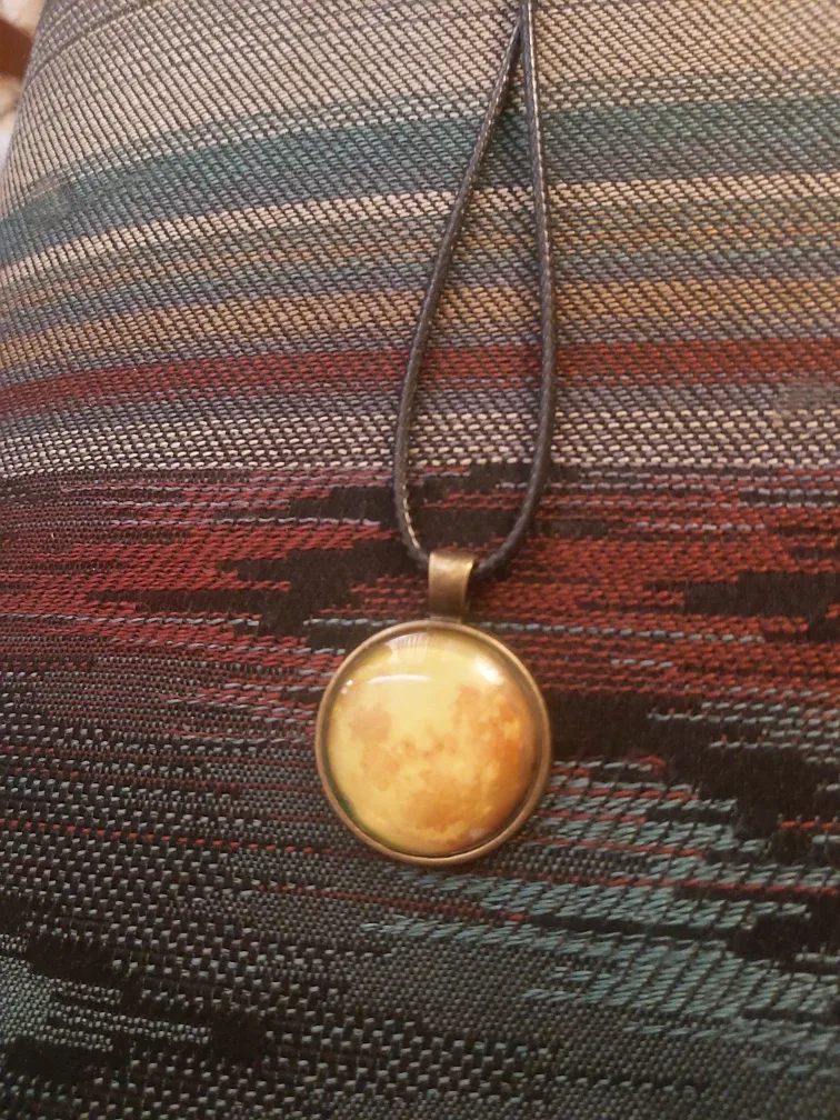 Moon Pendant Necklace Glows In The Dark thumbnail