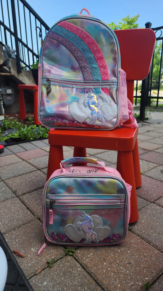 Kids Pink Unicorn Backpack & Lunch Bag Set