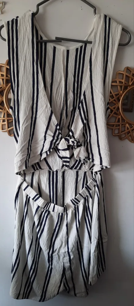 Striped Sleeveless Romper image indicator(5)