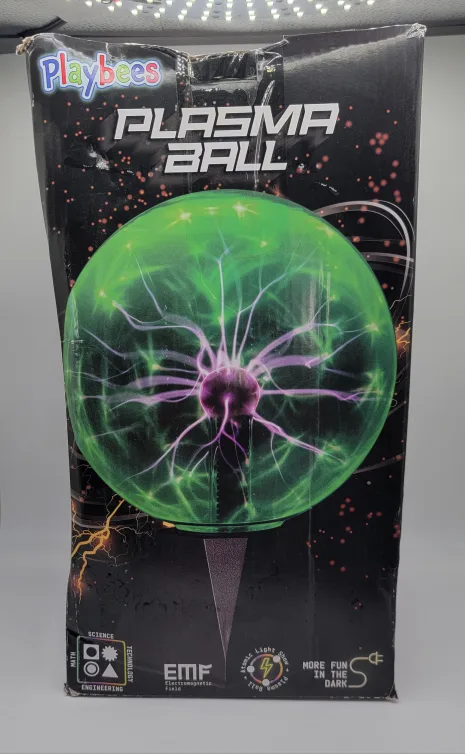 Playbees 7” Plasma Ball Lamp – Interactive Lightning Globe thumbnail