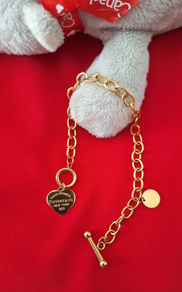 Tiffany & Co. Gold Heart Charm Bracelet thumbnail