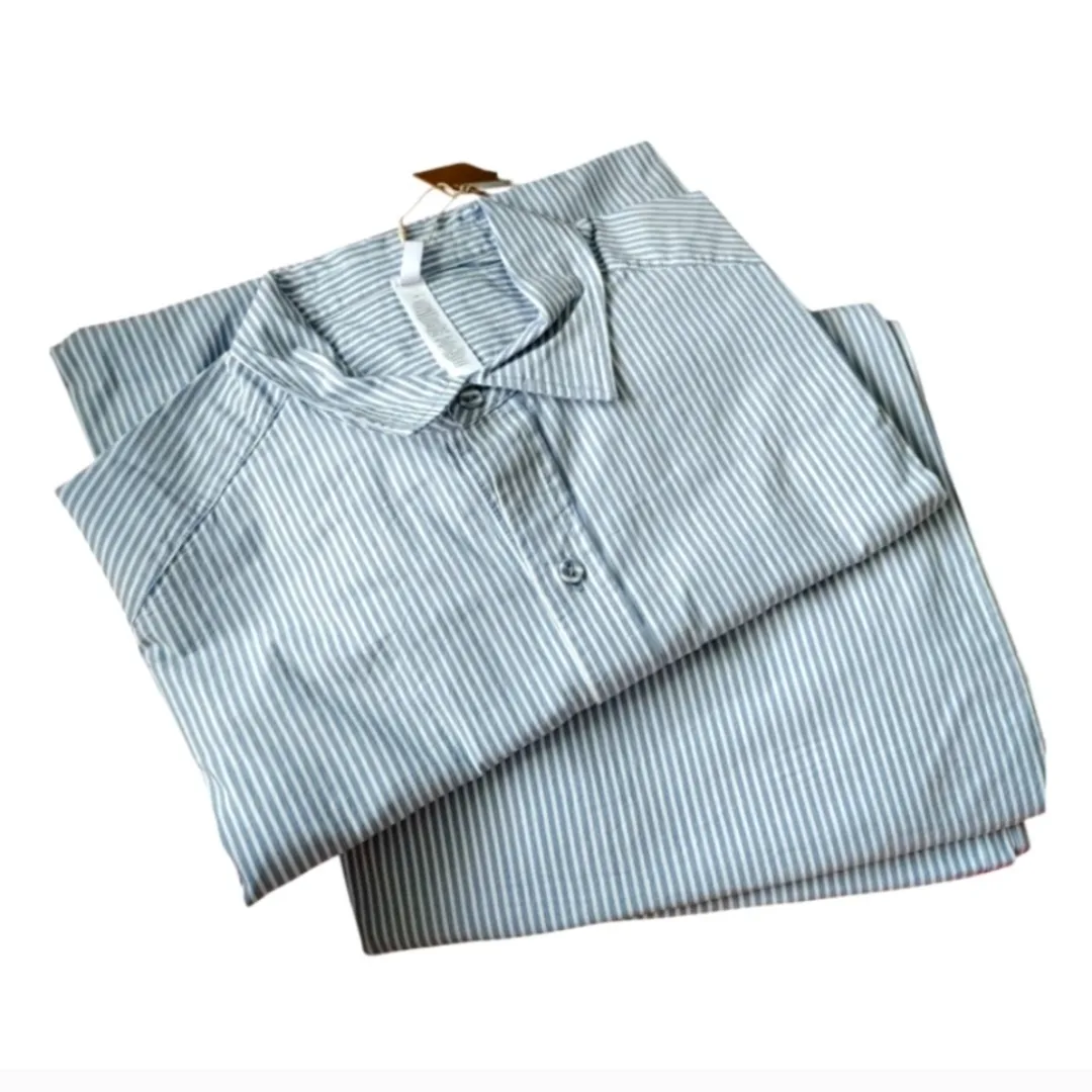 SKIMS Cotton Striped Oversized Sleep Set image indicator(2)