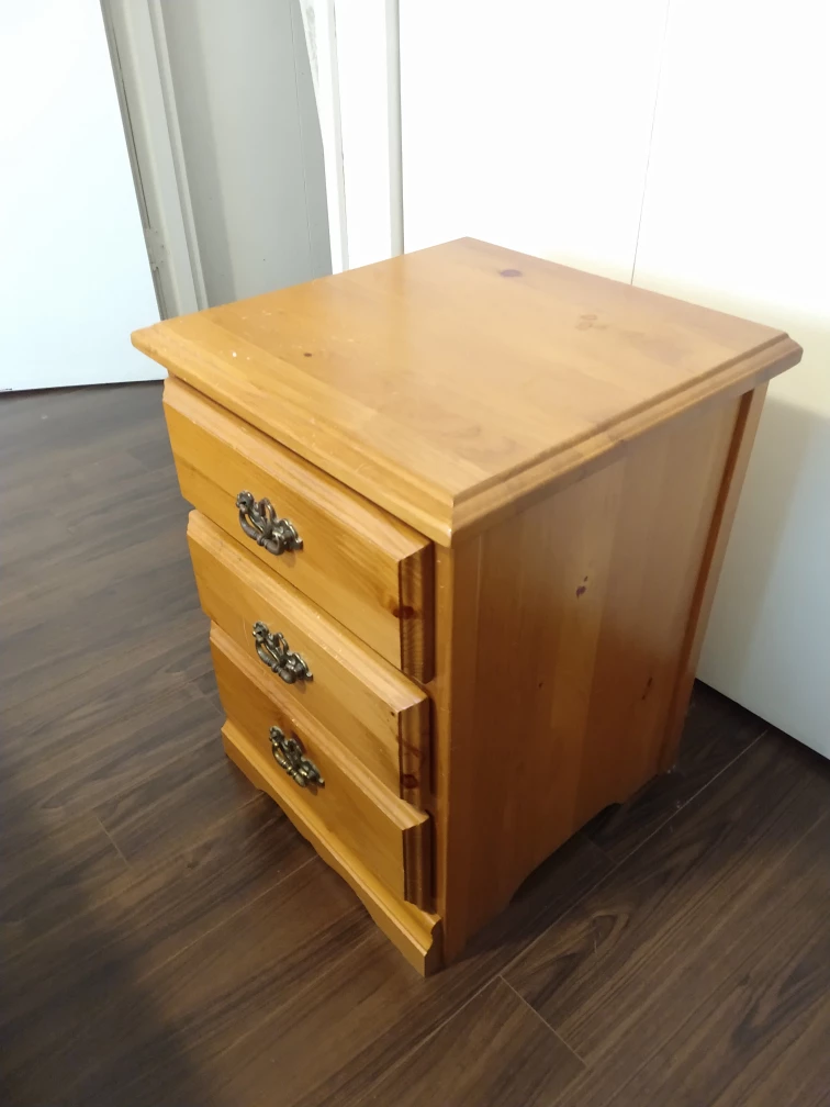 Wooden Bed Frame with Box and 2 Nightstands - photo 5