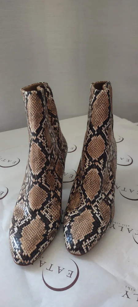 (NEW) ALDO Snakeskin Print Ankle Boots image indicator(2)