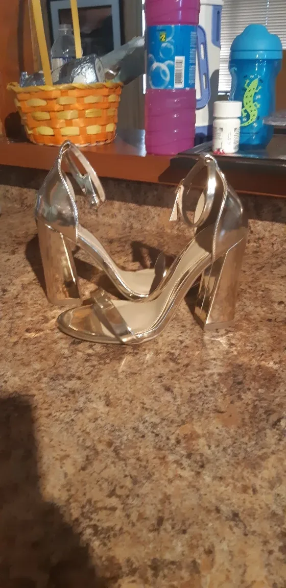 Gold Metallic Heels thumbnail
