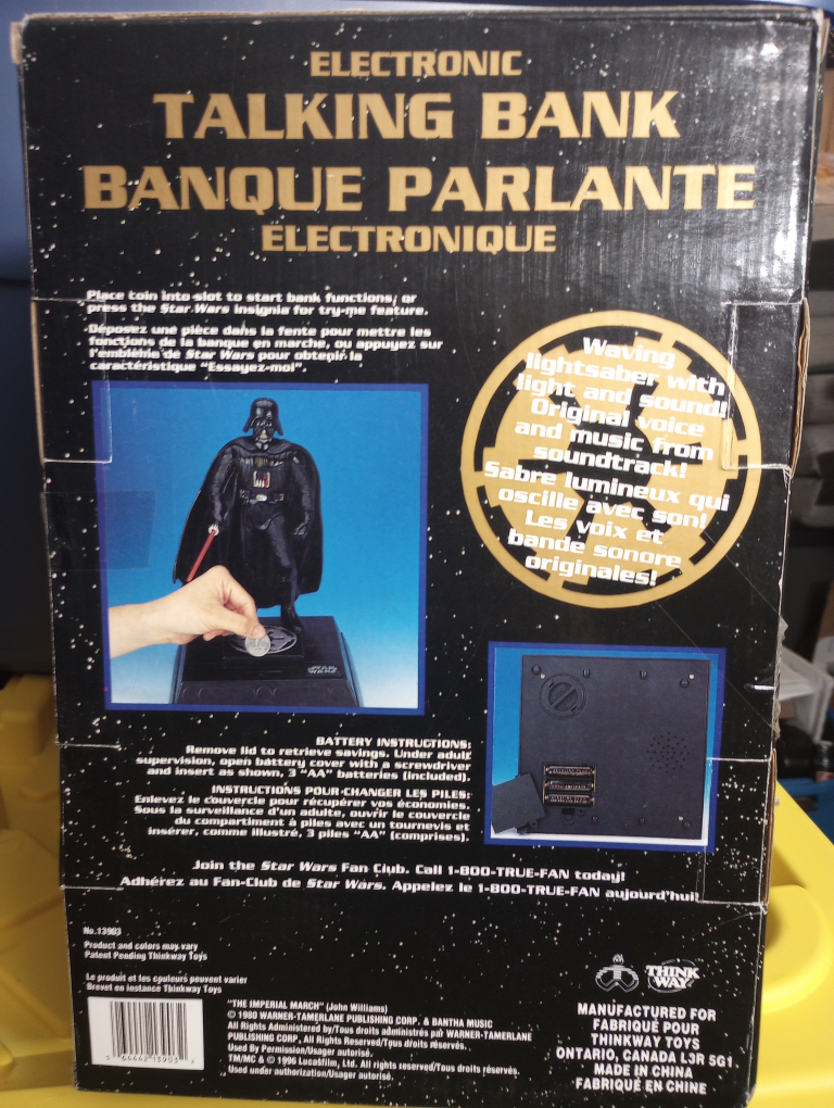 Star Wars Darth Vader Electronic Talking Bank - photo 4