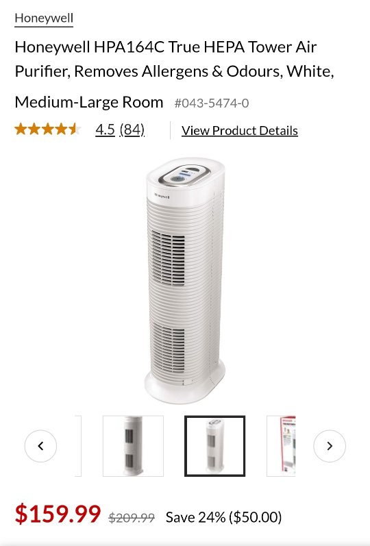 Honeywell Tower Air Purifier - photo 3